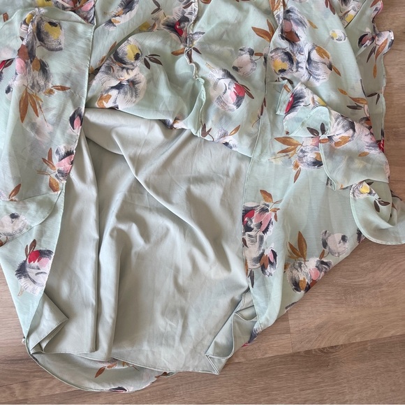 LAUREN RALPH LAUREN Floral Crinkled Georgette Gown sz 18 - Picture 8 of 13